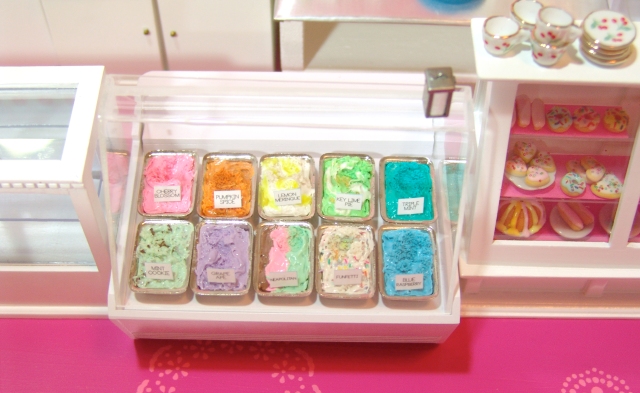 Miniature ice cream case by The Mouse Market