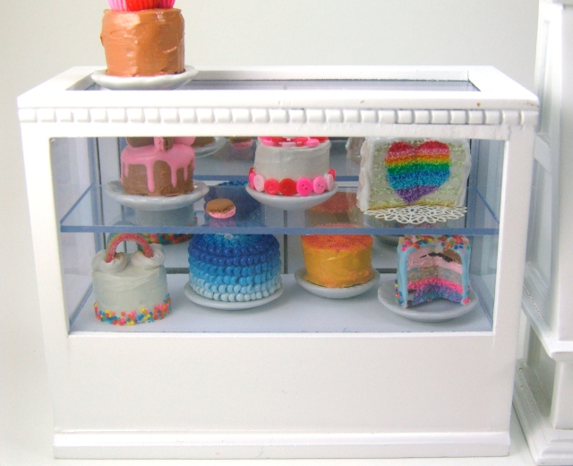Dollhouse miniature bakery case by The Mouse Market